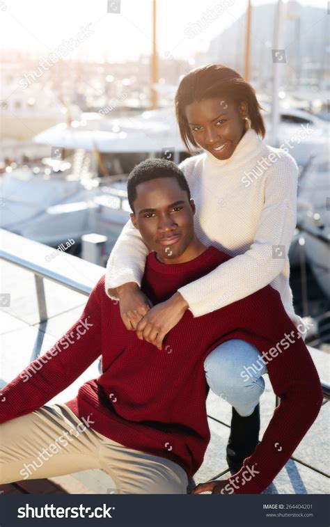 91 Gorgeous African American Couple Embracing Romance Images Stock