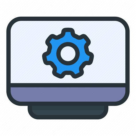 Desktop Setting Gear Settings Options Icon Download On Iconfinder