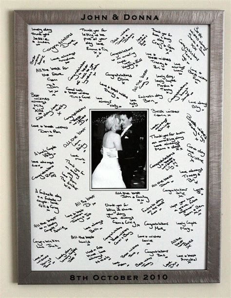 Offered in a variety of sizes up to 30 x 42, these picture frames are guaranteed to be a showstopper in a range of spaces from bedroom and office, to any living area. Large Engraved Personalised Framed Guest Signature Signing Board - Wedding Baby | eBay