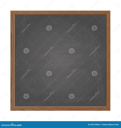 Slate Blackboard Gray With Wooden Frame Stock Vector Illustration Of