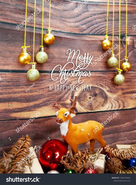 Christmas Background Decorations Celebration Balls On Stock Photo Edit
