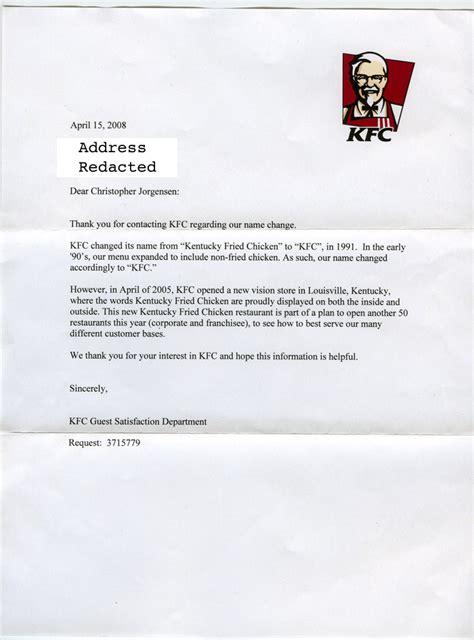 Cover letter examples see perfect cover letter samples that get jobs. Jackass Letters: Dear KFC