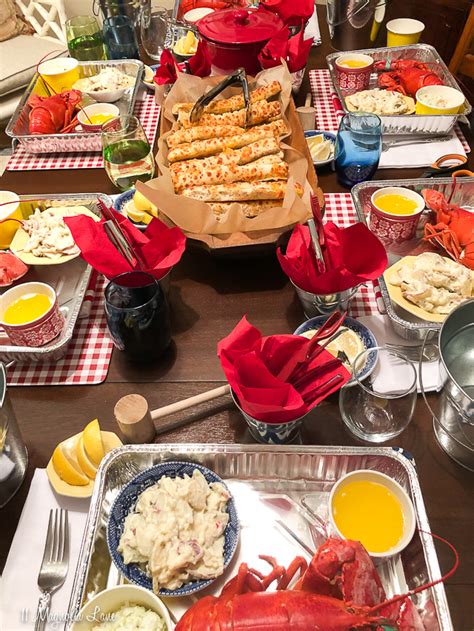 Menu for a lobster dinner. Lobster Dinner Party | 11 Magnolia Lane