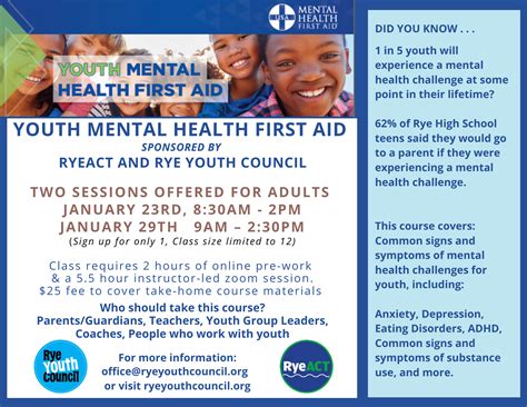 Youth Mental Health First Aid Ryeact