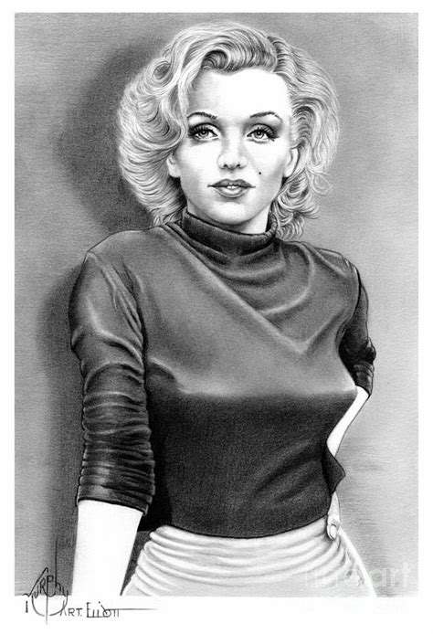 Marilyn Monroe Drawing By Murphy Elliott 19120 Hot Sex Picture
