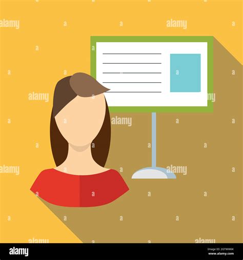 Teacher Woman Icon Flat Style Stock Vector Image And Art Alamy