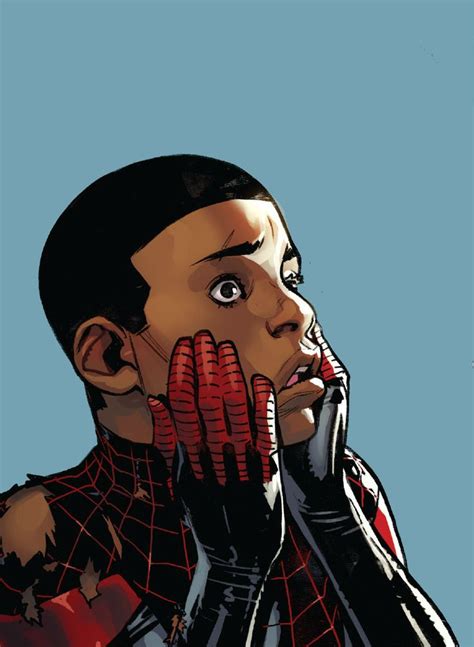 Ultimate Spider Man Miles Morales Earth 1610 Unmasked Art By