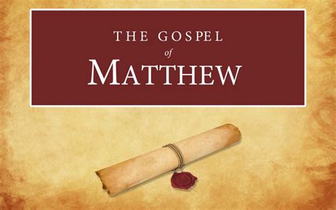 The Gospel Of Matthew Chipbrogden Com