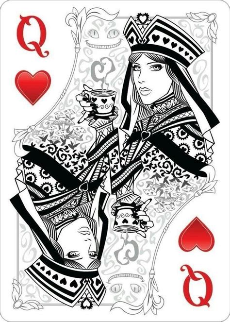 Pin By Warrior On Queen Of Hearts Playing Cards Art Playing Card