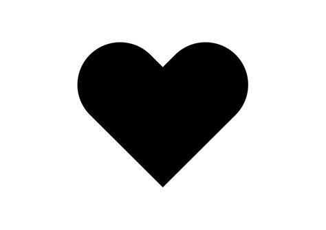 Simple Black Heart Vector Icon