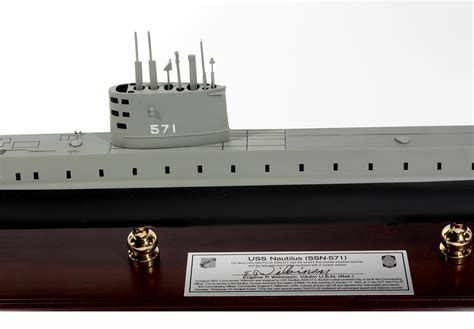 usn uss nautilus ssn 571 submarine model signed by eugene wilkinson