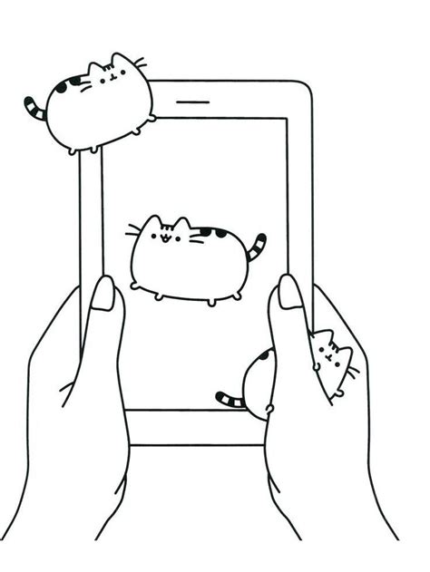 Easy Pusheen Coloring Page Pusheen Coloring Pages Cartoon Coloring