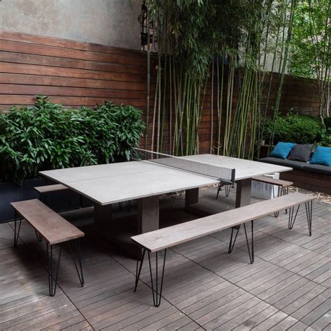 People should not stand near or walk between the throw line and the dart board either. James de Wulf Outdoor Concrete Ping Pong and Dining Table ...