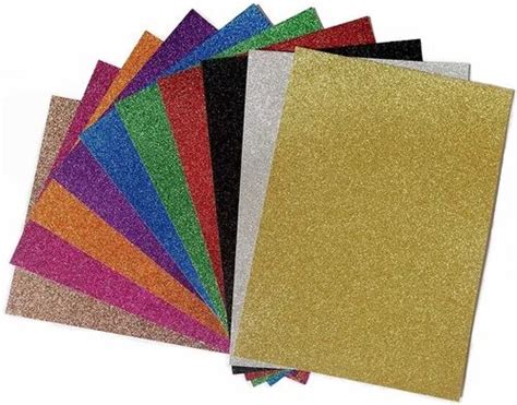 Multicolor Glitter Paper Sheet Gsm 150 Gsm Size A4 210 X 297 Mm