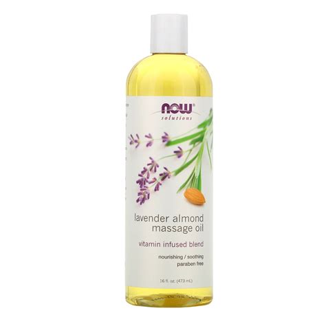 Now Solutions Lavender Almond Massage Oil 16oz 473ml Natural Oil Bar