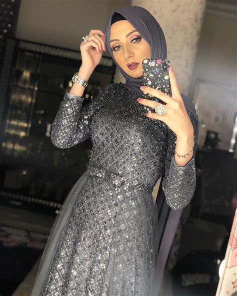 Grey Hijab Night Dress 👗 Veatido Noiva Noivado
