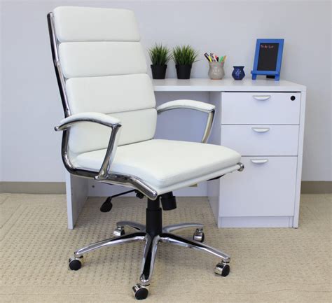 Boss Executive Caressoftplus Vinyl Chair With Metal Chrome Finish