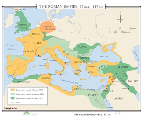 117 The Roman Empire 44 BCE 117 CE The Map Shop