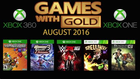 Games With Gold August 2016 Xbox 360 Xbox One Youtube