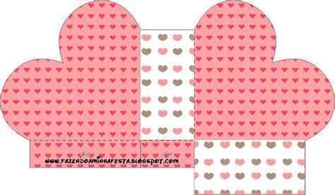 Corazones En Marr N Y Rosa Cajas Para Imprimir Gratis Corazones