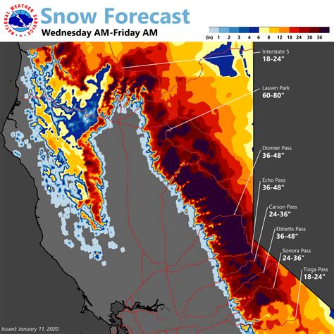 Winter Storm Watch Nearly 8 Feet Of Snow Forecast For Norcal Mountains