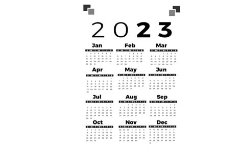 Printable Calendar 2023 Graphic By Antarart · Creative Fabrica