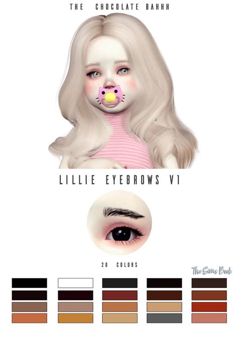 Sims 4 Lillie Eyebrows Sims 4 Children Toddler Cc Sims 4 Sims 4 Toddler