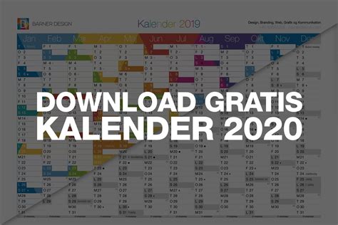 Dengan berganti tahun, tentunya kalender juga berganti, iya kan? Kalender 2020 - Gratis Print-selv - Download med årsoversigt