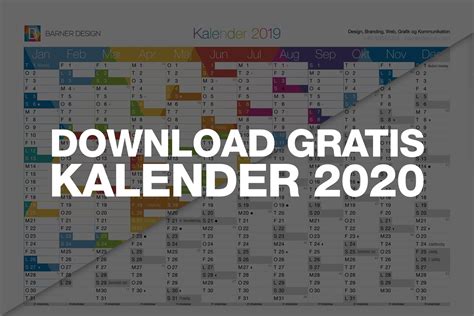 Wochen und monate in spalten. Kalender 2020 - Gratis Print-selv - Download med årsoversigt