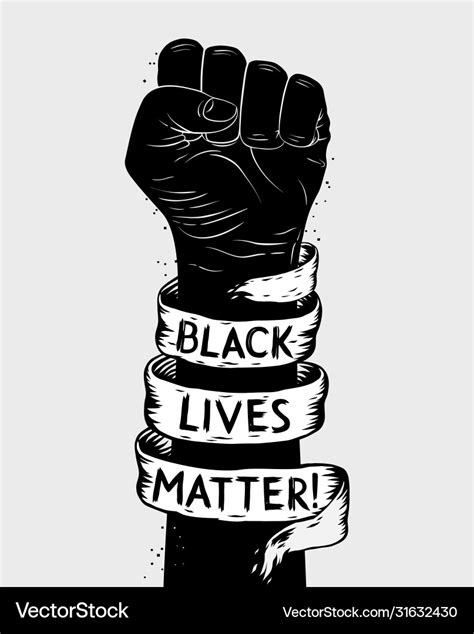 Protest Poster With Text Blm Black Lives Matter Vector Image