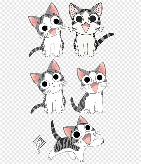 Cat Kitten Anime Manga Animation Chi Mammal Face Png Pngegg