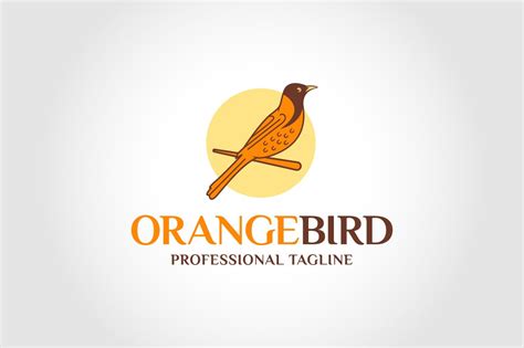 Orange Bird Logo Creative Daddy
