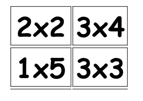Multiplication Flash Cards Worksheet For 3rd 4th Grade Lesson Planet