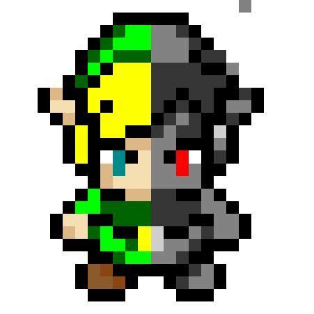 After a few tries of converting pixel art png to max quality jpg, it seems that the hues palette is at least x10 on jpg. Pixel art of link/dark link! | Zelda Amino