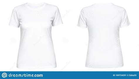 blank white female  shirt template front   side view isolated  white background