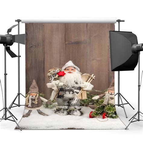 Mohome Polyster 5x7ft Photography Backdrop Christmas Santa Claus