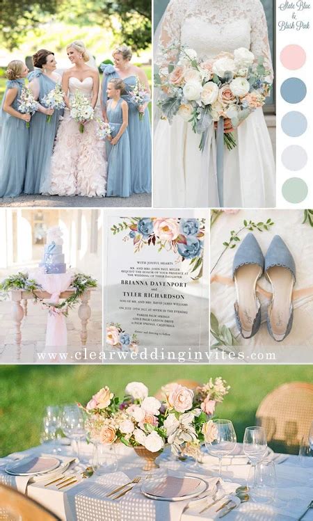 Light Blue And Blush Pink Wedding Colors For Spring Summer 2022 Pink