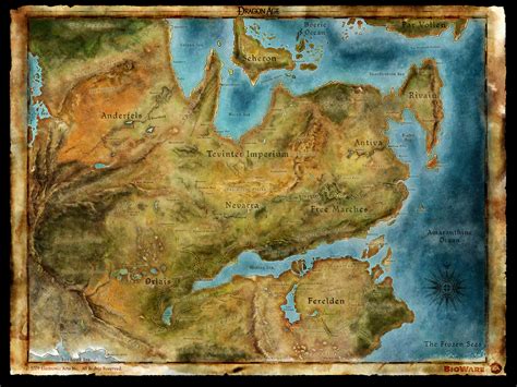 Map Of Thedas Dragon Age Origins Wallpaper 12845705 Fanpop