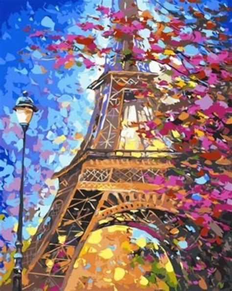 Eiffel Tower Paint By Number Kit Etsy Eiffel Tower Painting Paris