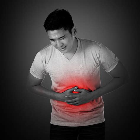 Asian Man Have Stomach Ache Stock Photo - Image of abdominal, cycle 