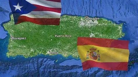 Mapa De Puerto Rico Con Las Dos Banderas Abces