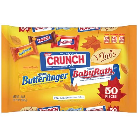 How many calories in a fun size butterfinger. baby ruth mini calories