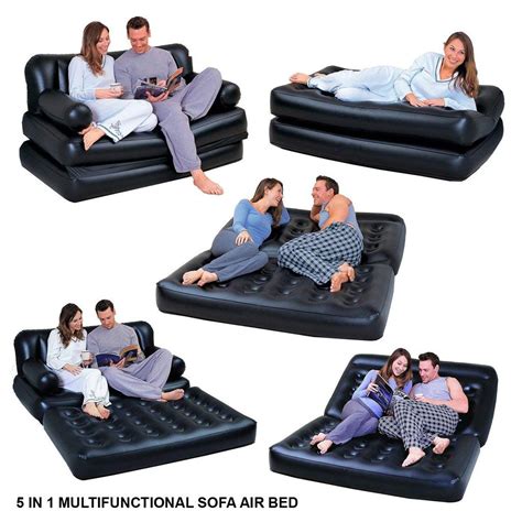 If you are looking for more than just an air bed, then the smart air beds 5 x 1 inflatable sofa bed is probably the right piece of inflatable furniture for you. Bestway-75054 5 in 1 Inflatable Sofa Air Bed Couch (Black ...