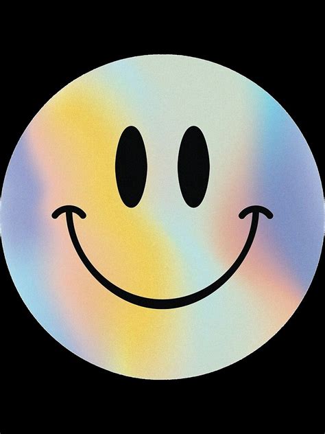 Holographic Smiley Face Art Print For Sale By Glock67 Redbubble