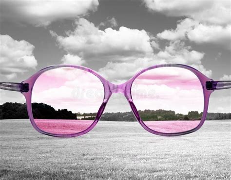 Seeing The World Through Rose Colored Glasses Stock Image Image Of
