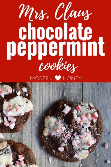 Mrs Claus Chocolate Peppermint Cookies Modern Honey