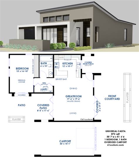 Universal Casita House Plan 61custom Contemporary And Modern House Plans