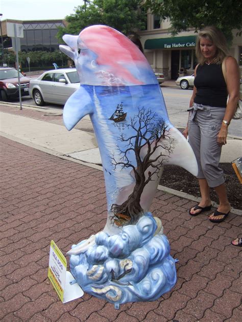 Tbt Susan Inspects This Lovely Painted Dolphin From A Naperville