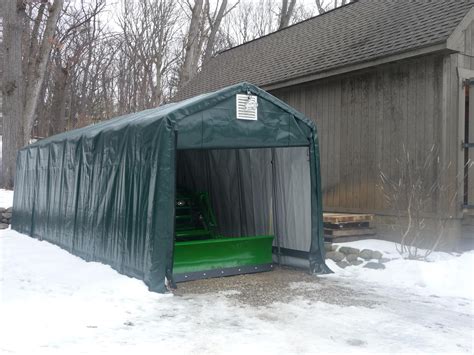 Shelterlogic 10w X 24l X 8h Peak 9oz Green Portable Garage