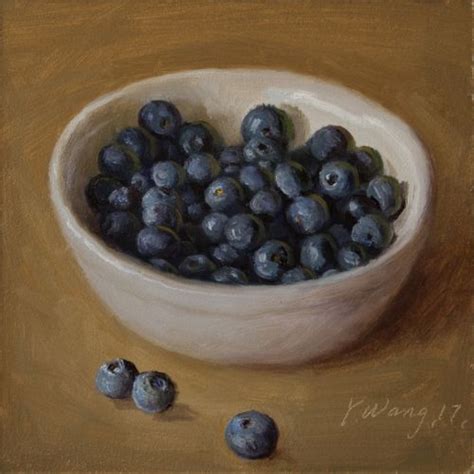 Wangfineart EBay Daily Painting Blueberry Painting